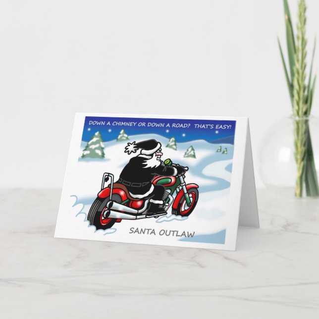 Carte de Noël de Père Noël Outlaw© (Devant)
