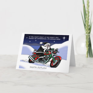 Carte de Noël de Père Noël Outlaw©