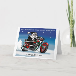 Carte de Noël de Père Noël Outlaw©