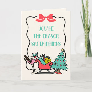 Carte de Noël de père Noël snarky