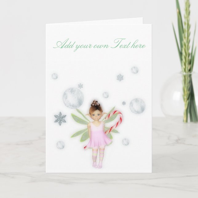 Carte de Noël de petite fée (Devant)