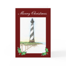 Carte de Noël de phare du Cap Hatteras