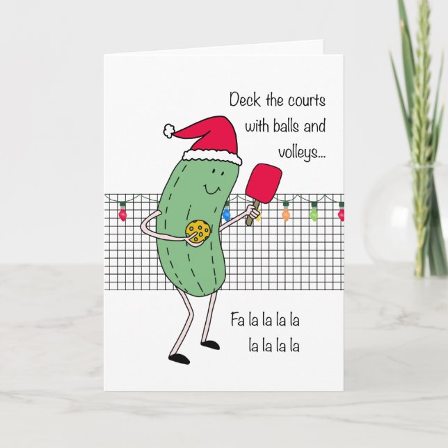 Carte de Noël de Pickleball (Devant)