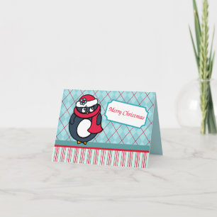 Carte de Noël de pingouin