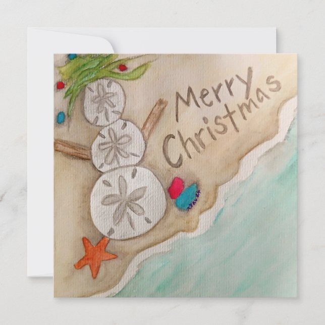 Carte de Noël de plage (Devant)