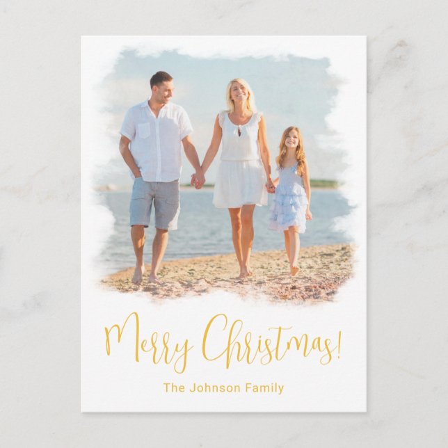 CARTE DE NOËL DE PLAGE | CARTE POSTALE TROPICALE (Devant)