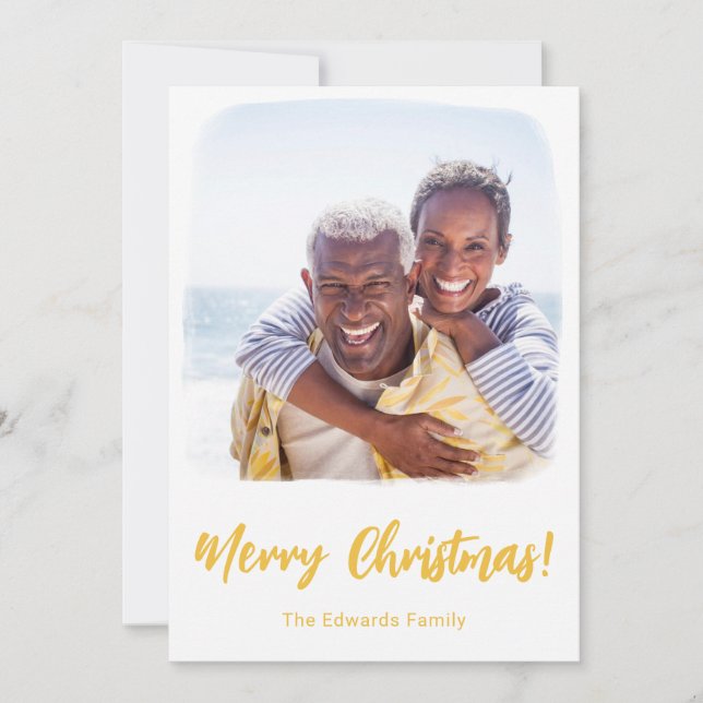 Carte de Noël de plage | Photo de vacances côtière (Devant)