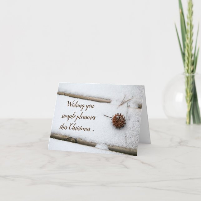 Carte de Noël de plaisirs simples (Devant)
