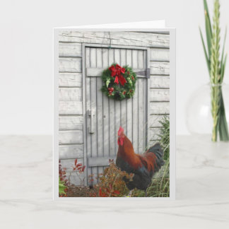 Carte de Noël de porte de grange de Noël