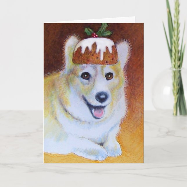 Carte de Noël de pudding de prune de gâteau de (Devant)