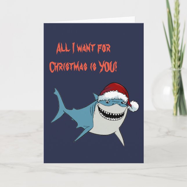 Carte de Noël de requin (Devant)