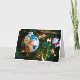 Carte de Noël de Rosemaling (paix et joie)