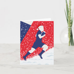 Carte de Noël de rugby
