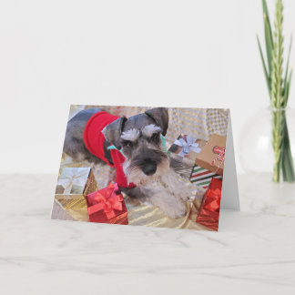 Carte de Noël de Santa Schnauzer