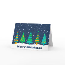 Carte de Noël de sapins de Milou