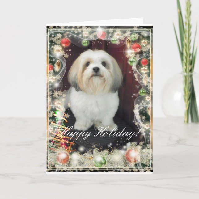 Carte de Noël de ShihTzu (Devant)