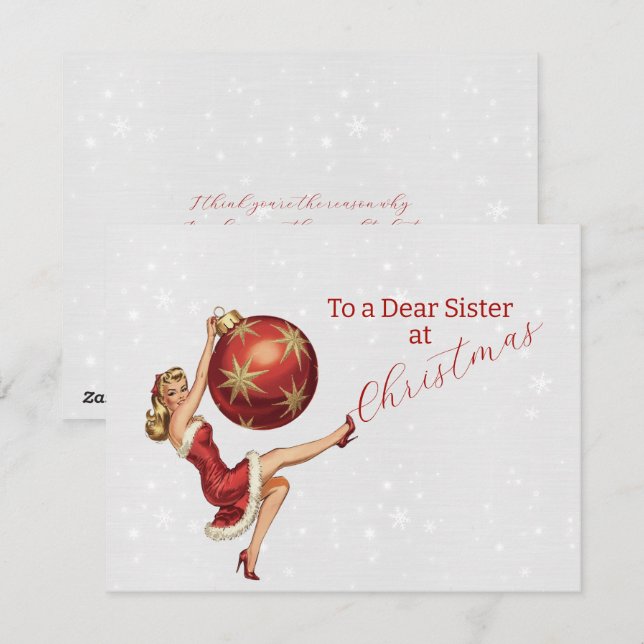 Carte de Noël de Soeur Naughty (Devant / Derrière)