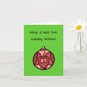 Carte de Noël de souris d'ornement avec Miki la so