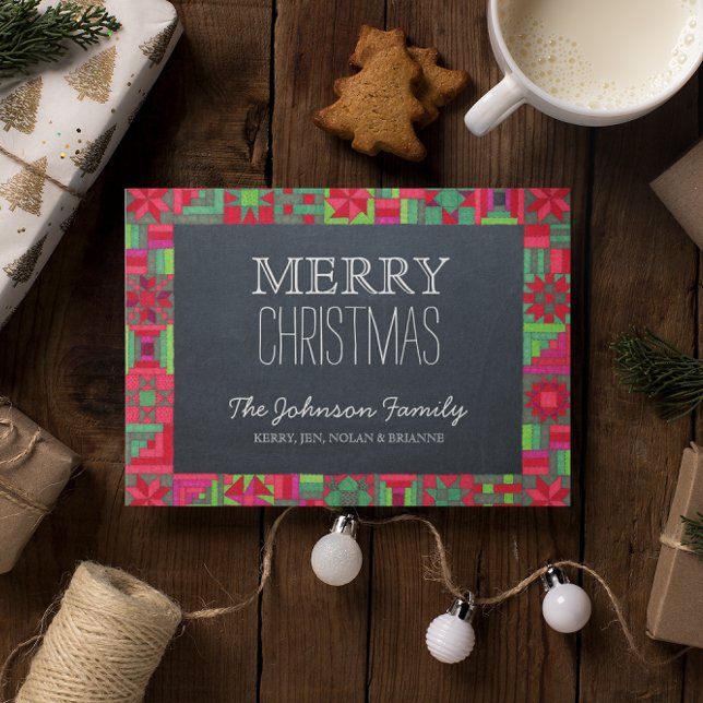 Carte de Noël de tableau à carreaux (Créateur téléchargé)