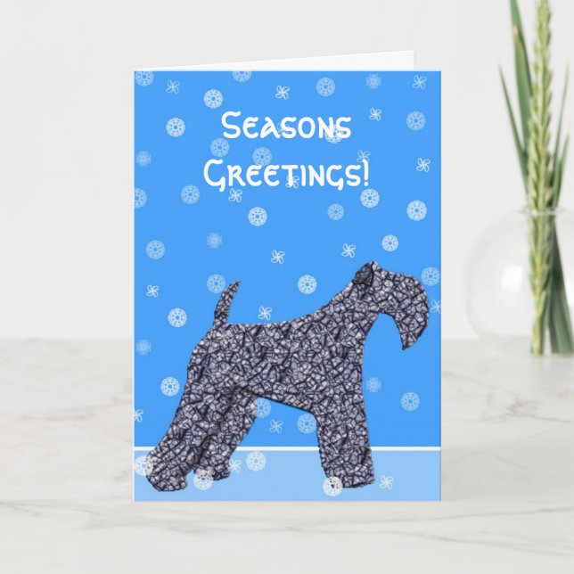 Carte de Noël de Terrier de bleu de Kerry (Devant)