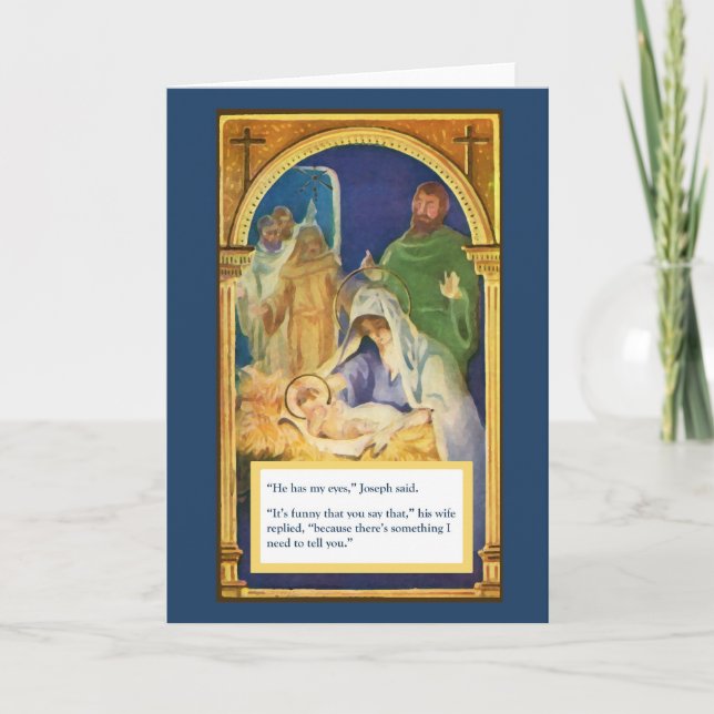 Carte de Noël de test de paternité Jésus (Devant)