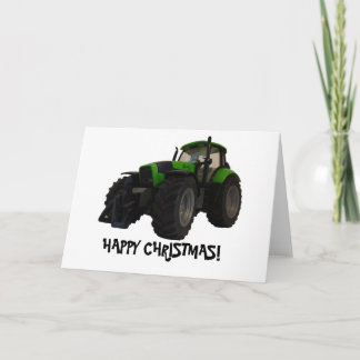 Carte de Noël de tracteur