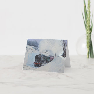Carte de Noël de train vierge
