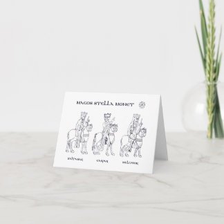 Carte de Noël de trois Magi