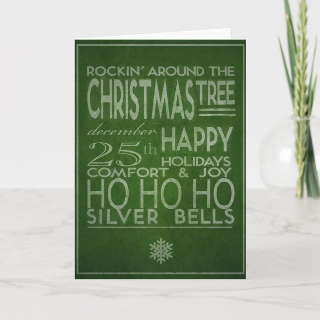 carte de Noël de typographie (Devant)