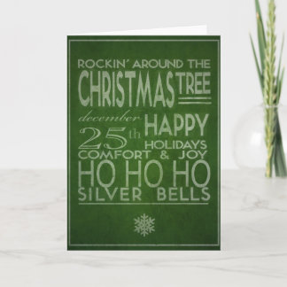 carte de Noël de typographie