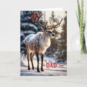 CARTE DE NOËL DE VACANCES DEER-PAPA