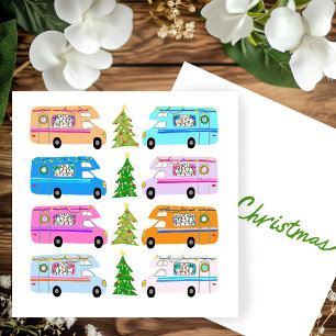 Carte de Noël de vacances Retro RV Mohomes