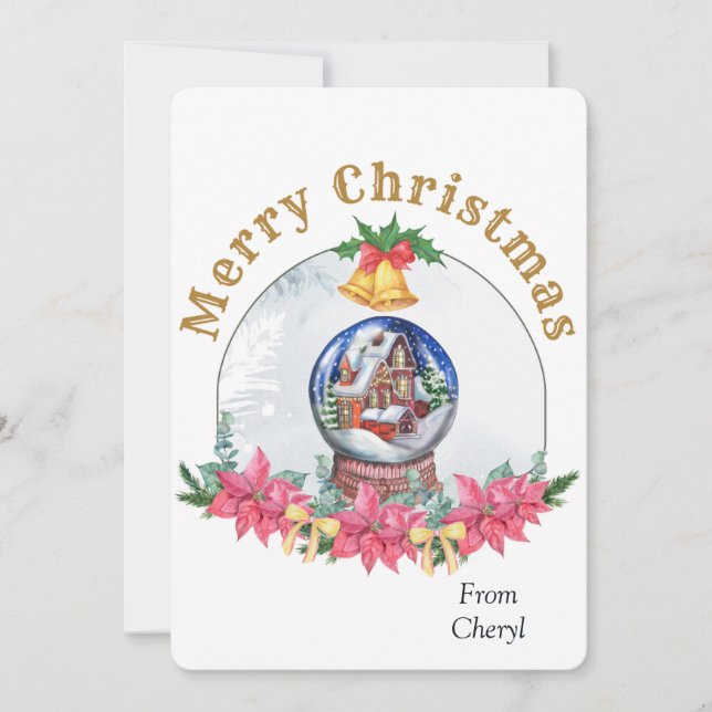 Carte de Noël de vacances Watercolor (Devant)