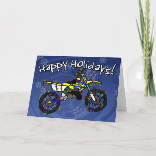 Carte de Noël de vélo Jaune