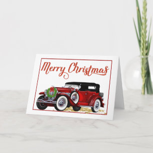 Voiture Ancienne Cartes De Vœux Noel 22 Zazzle