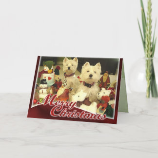 Carte de Noël de Westie Toyland