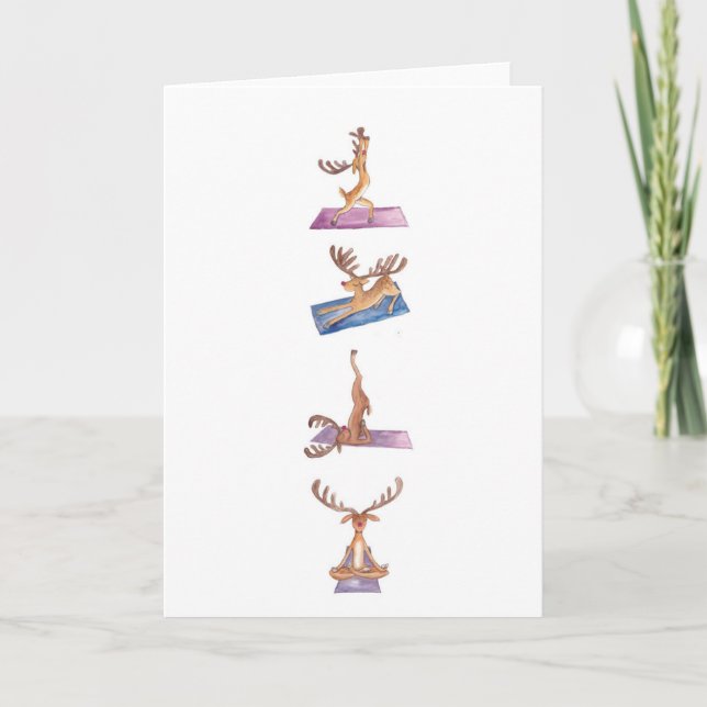 Carte de Noël de yoga (Devant)