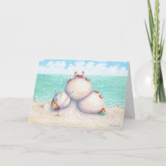 Carte de Noël de Yoga tropical