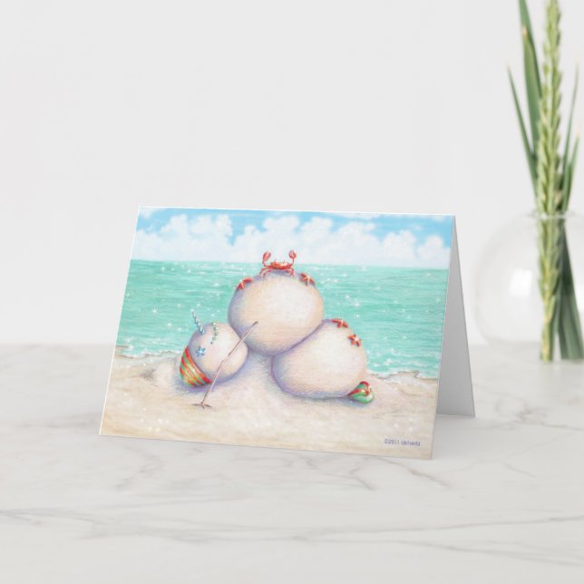 Carte de Noël de Yoga tropical (Devant)