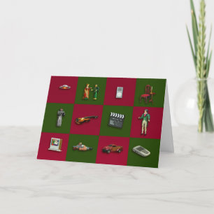 Carte de Noël d'échecs de jouet