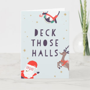 Carte de Noël Deck Ces Halls
