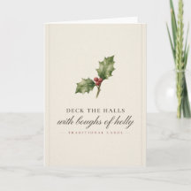 Carte de Noël Deck the Halls