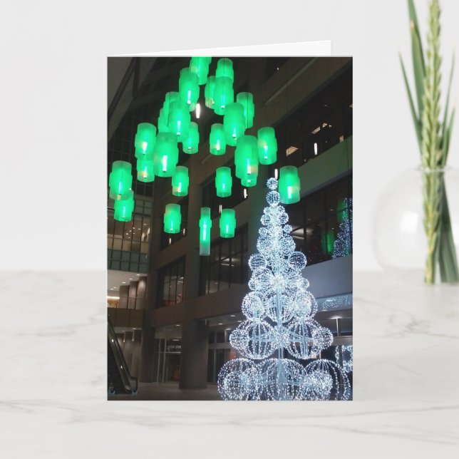 Carte de Noël "Décorations de Noël de l'IDS Center (Devant)