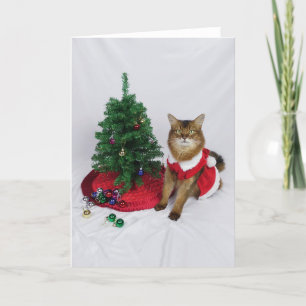 Carte de Noël décorative Père Noël Tree