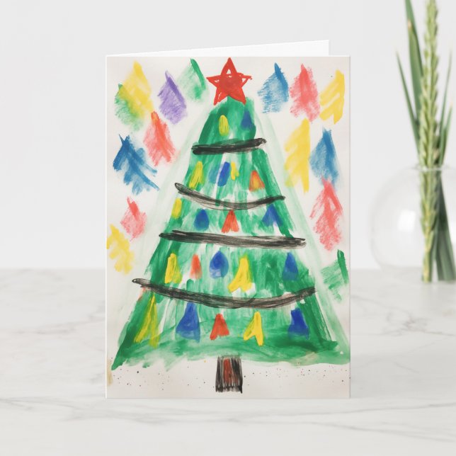 Carte de Noël décorée en rayonne de Noël (Devant)