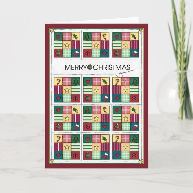 Carte de Noël d'édredon de Noël (Devant)