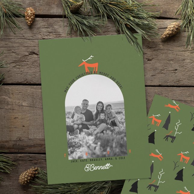 Carte de Noël Deer & Arch (Créateur téléchargé)