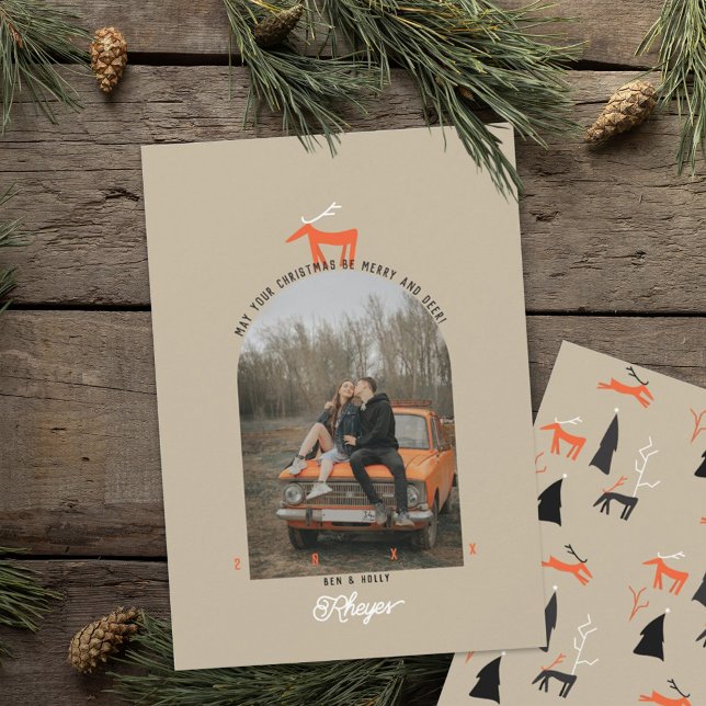 Carte de Noël Deer & Arch (Créateur téléchargé)