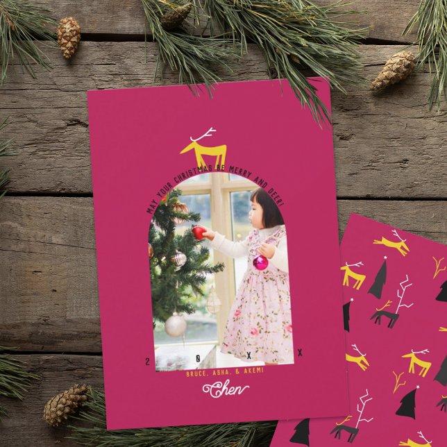 Carte de Noël Deer & Arch (Créateur téléchargé)
