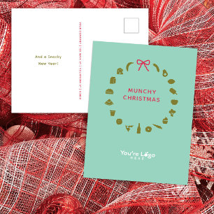 Carte de Noël d'entreprise à thème alimentaire ave